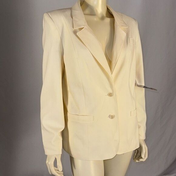 Vintage Sears Cream Blazers That Fit Women’s Button Down Blazer Size 14 - Picture 4 of 14
